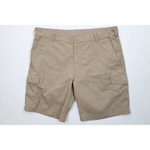 Nike Golf Mens 36 Distressed Travis Scott Mini Swoosh Cargo Shorts Beige Khaki